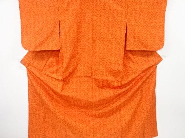 JAPANESE KIMONO / TOKAMACHI TSUMUGI / WOVEN FLORAL KIKKO